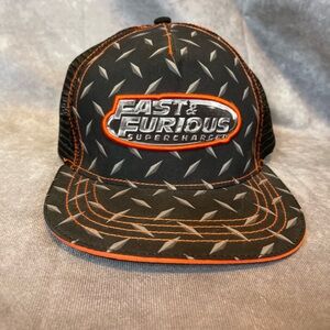 Universal Studios Fast & Furious Black and Orange Mesh Cap